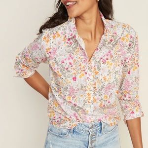 Old Navy Women’s Classic Shirt in Ditsy-Floral - L